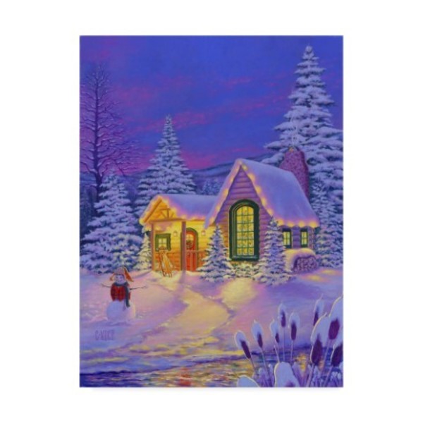 Trademark Fine Art Christopher Nick 'Xmas Cabin' Canvas Art, 35x47 ALI41542-C3547GG